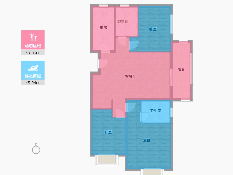 山东省-济南市-恒大名都-106.05-户型库-动静分区