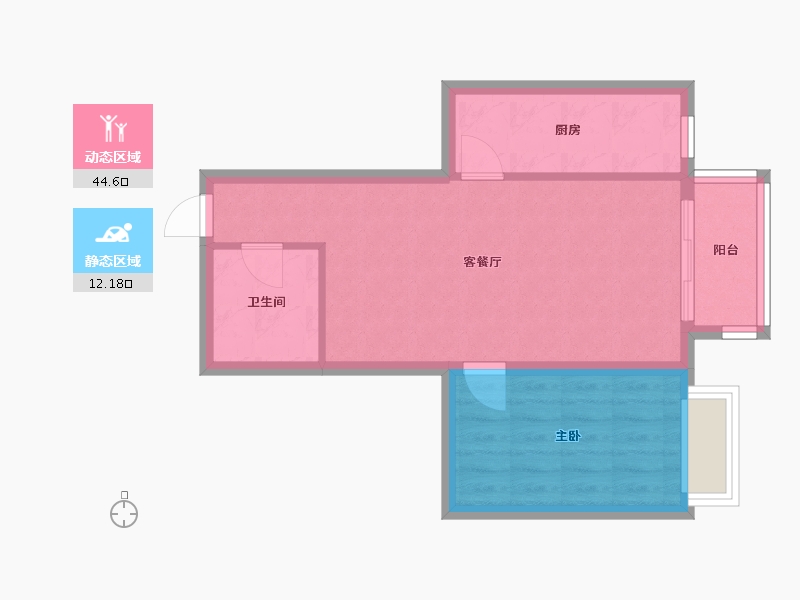 北京-北京市-蕴实园-52.00-户型库-动静分区