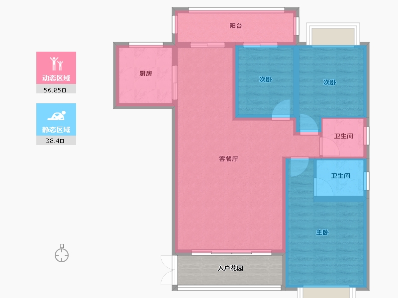 云南省-大理白族自治州-时代首府-97.65-户型库-动静分区