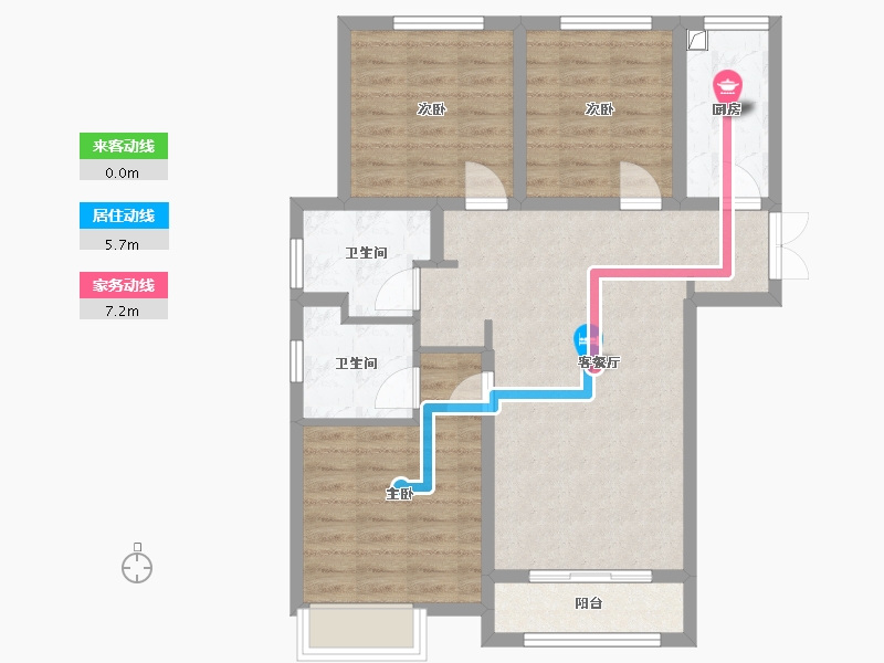 山西省-阳泉市-西城枫景-97.48-户型库-动静线