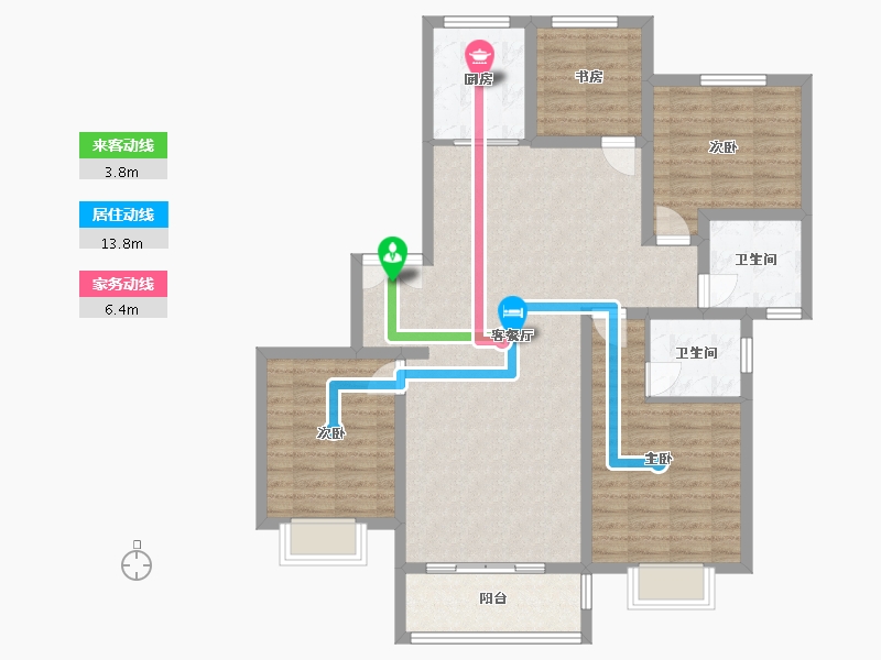 山西省-运城市-东星卡纳溪谷-126.20-户型库-动静线