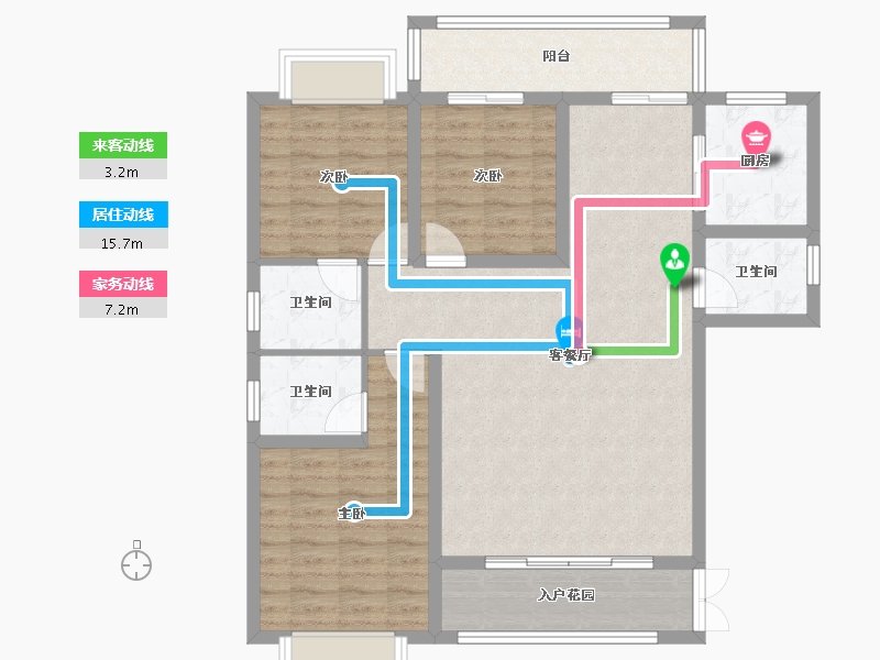 云南省-大理白族自治州-时代首府-104.03-户型库-动静线