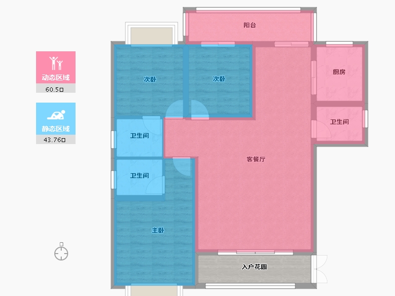 云南省-大理白族自治州-时代首府-104.03-户型库-动静分区