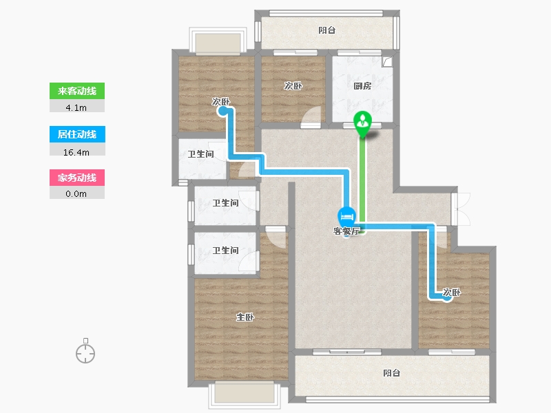 云南省-大理白族自治州-时代首府-126.06-户型库-动静线