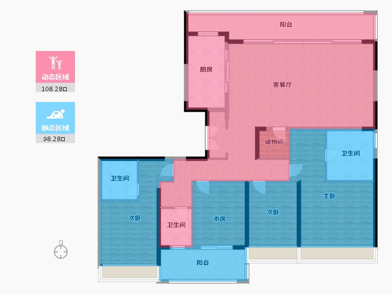 江苏省-苏州市-建发云锦湾-188.00-户型库-动静分区