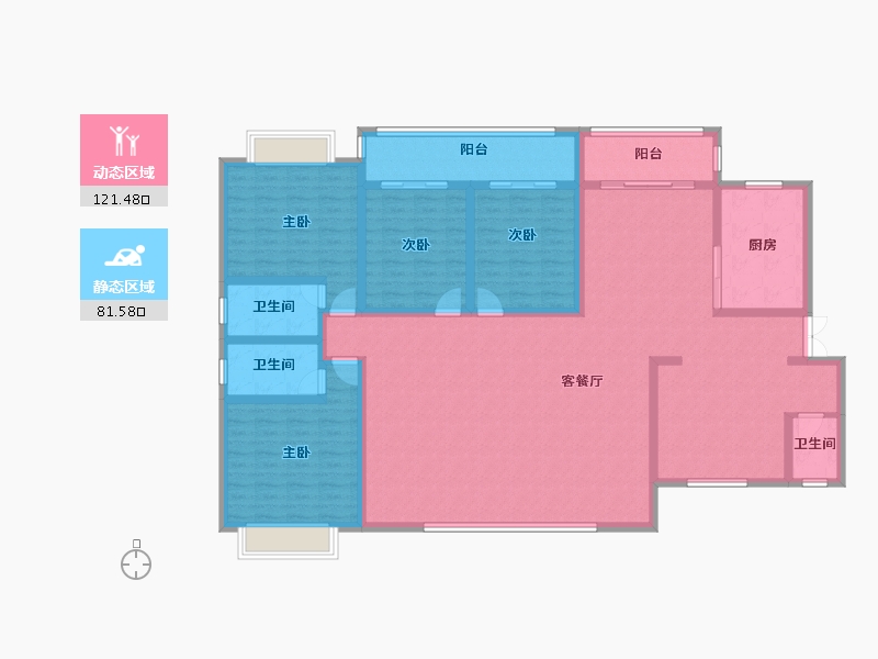 云南省-大理白族自治州-时代首府-176.07-户型库-动静分区