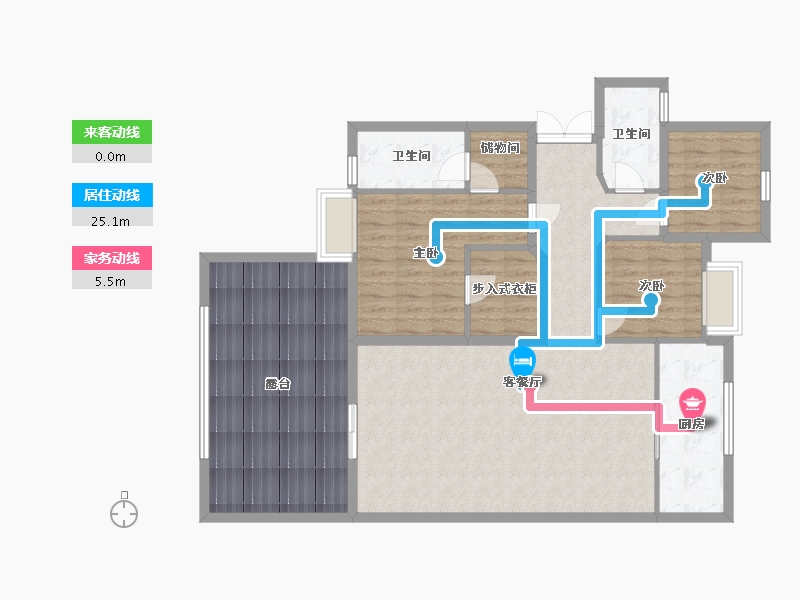 贵州省-贵阳市-花语墅-108.80-户型库-动静线