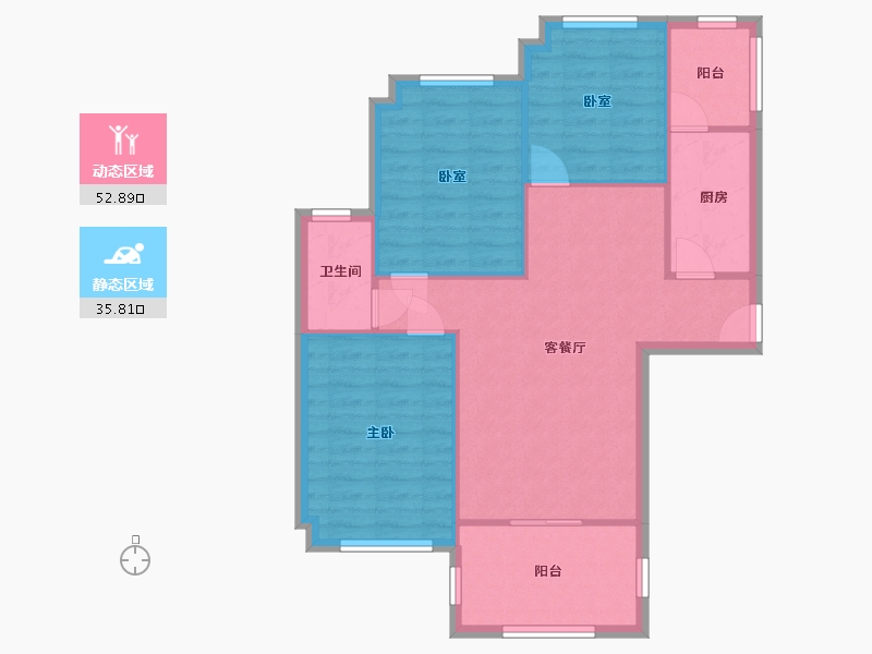 广东省-广州市-豪利花园-三期-78.40-户型库-动静分区