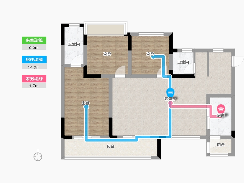 四川省-成都市-新南小区-97.60-户型库-动静线