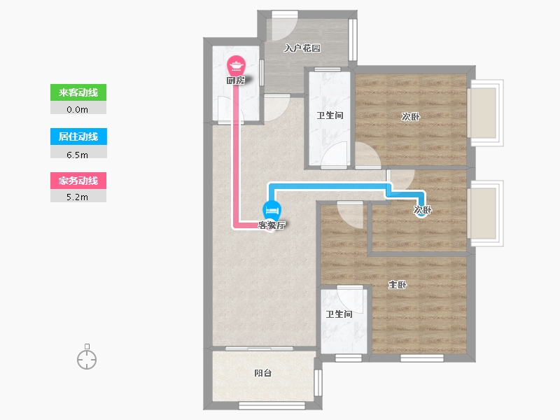 湖南省-长沙市-克拉美丽山庄-102.30-户型库-动静线