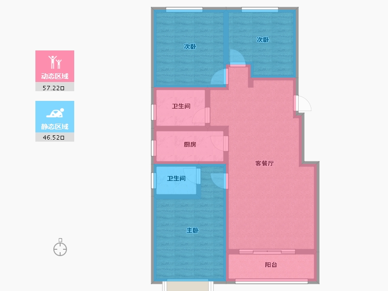 河北省-石家庄市-文昌园-100.17-户型库-动静分区