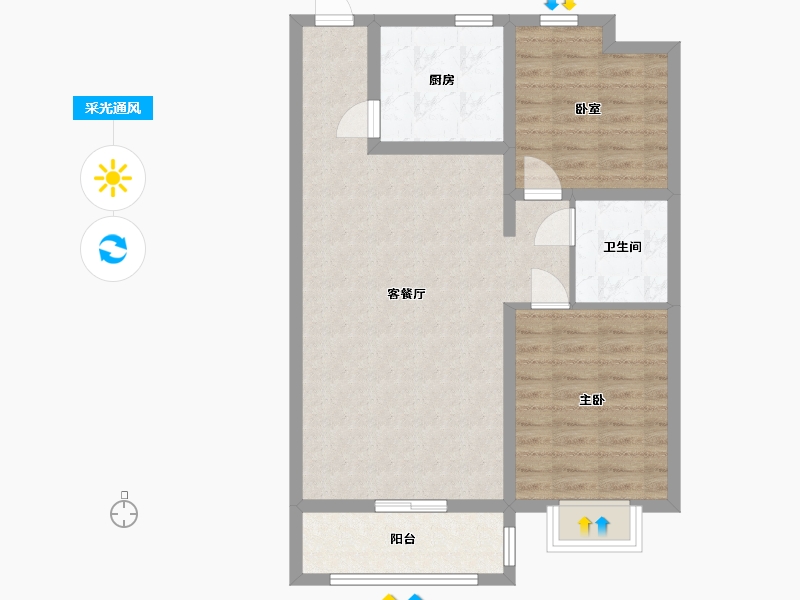 河北省-石家庄市-文昌园-77.23-户型库-采光通风