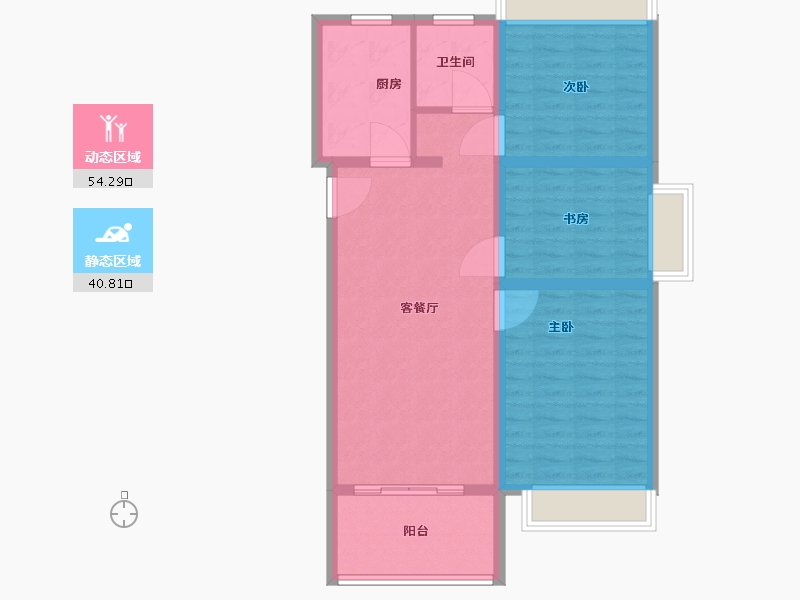 河南省-平顶山市-益宏宏天地-85.60-户型库-动静分区