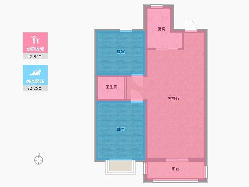 河北省-石家庄市-文昌园-72.08-户型库-动静分区