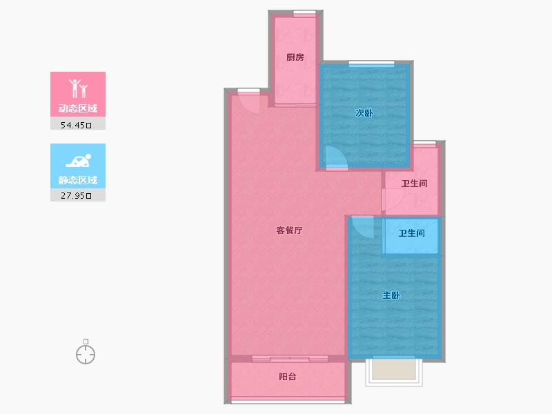 河北省-石家庄市-文昌园-83.15-户型库-动静分区