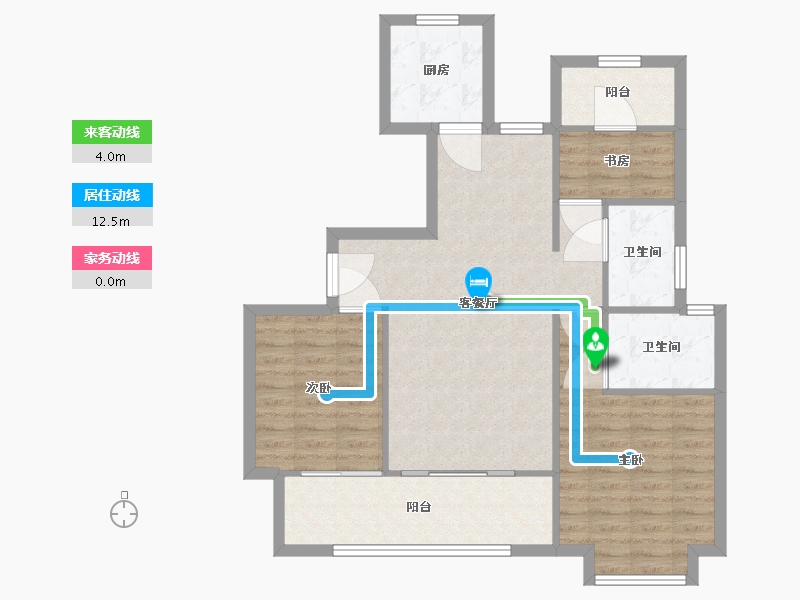 福建省-福州市-正祥日照香园-90.00-户型库-动静线