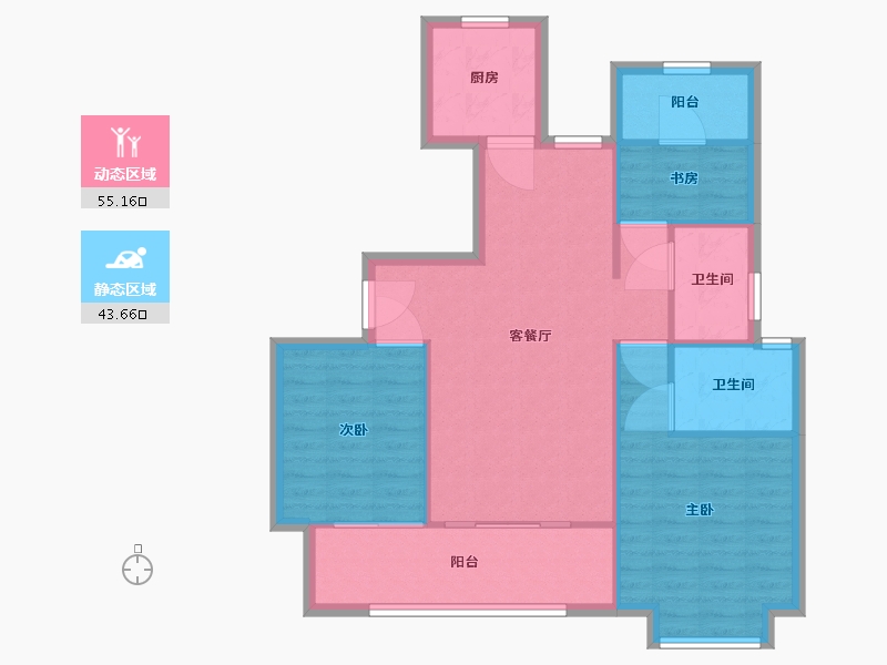 福建省-福州市-正祥日照香园-90.00-户型库-动静分区