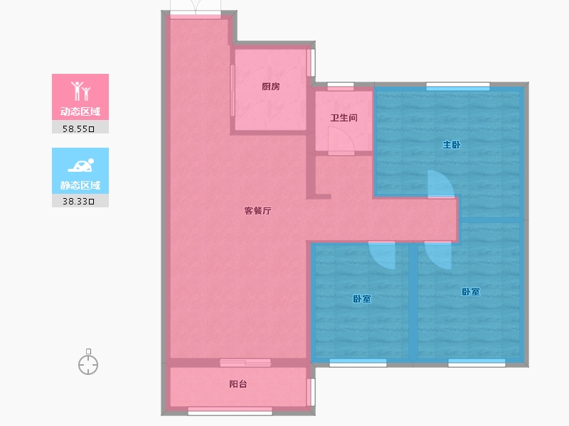 河北省-保定市-晨阳小镇-87.20-户型库-动静分区