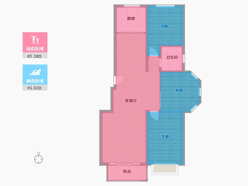 内蒙古自治区-呼和浩特市-托县云中一品-99.26-户型库-动静分区