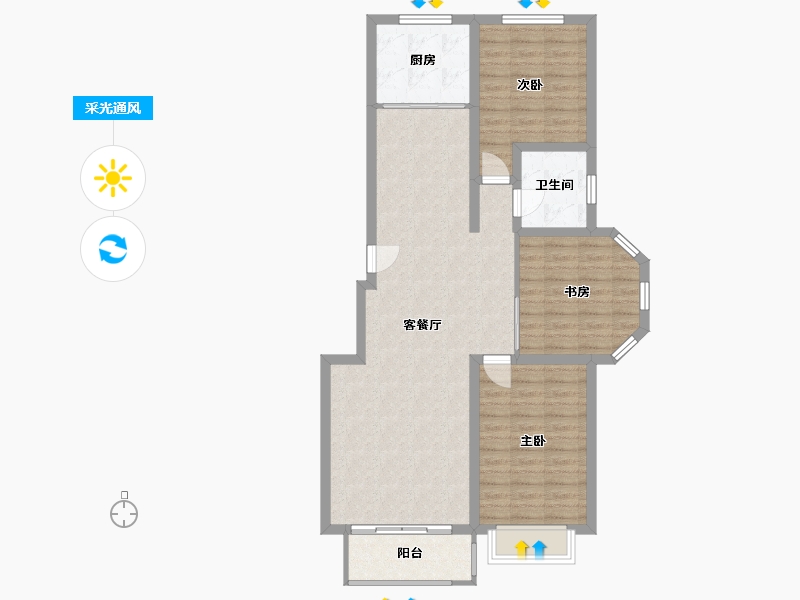 内蒙古自治区-呼和浩特市-托县云中一品-99.26-户型库-采光通风