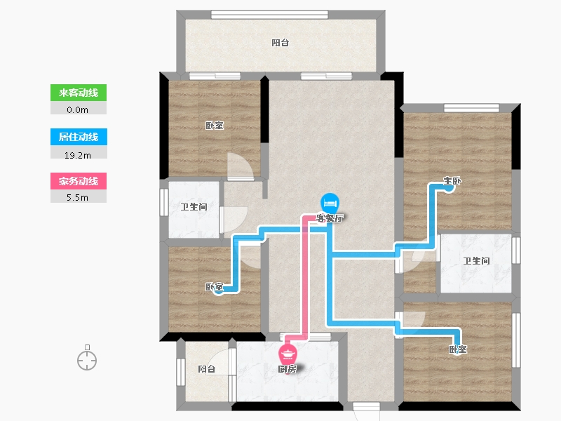 四川省-遂宁市-正黄金域香江-96.00-户型库-动静线