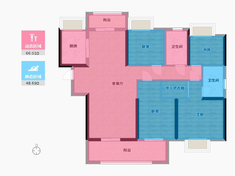 湖南省-株洲市-宴南都二期状元府-101.49-户型库-动静分区