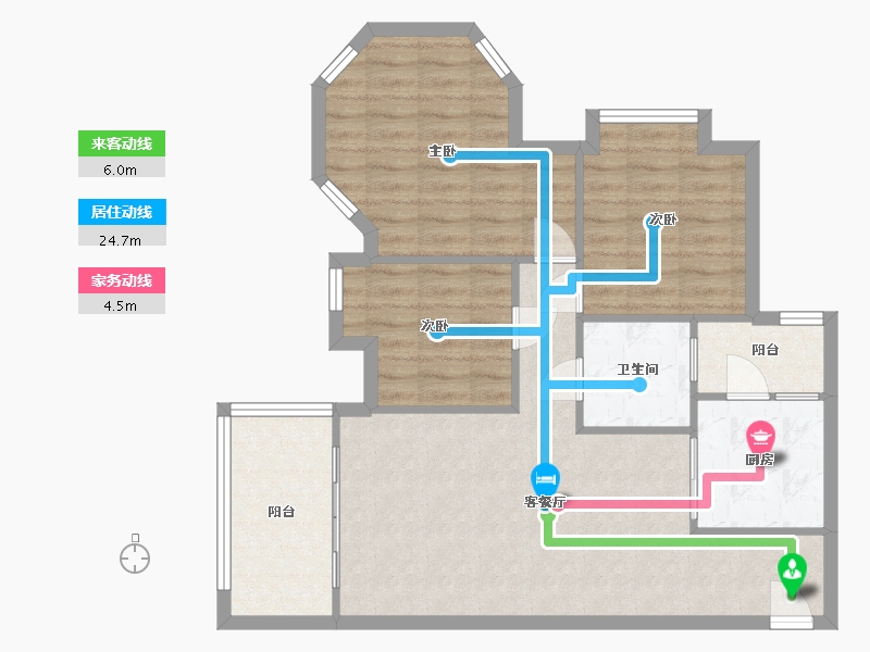 广东省-广州市-四季花城百合苑-73.40-户型库-动静线