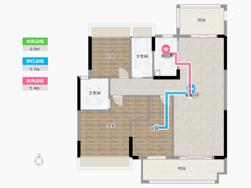 湖北省-荆州市-忆美当代城MOMA-120.00-户型库-动静线