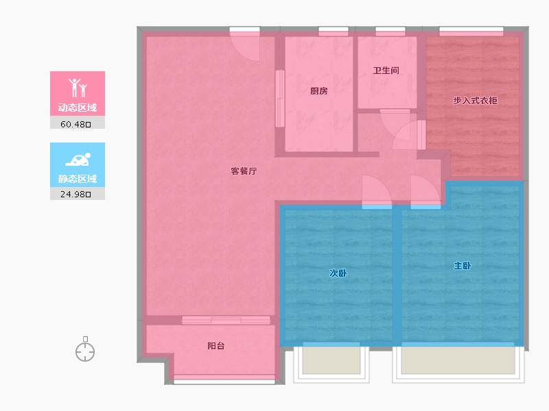 江苏省-徐州市-恒泰金樾府-84.00-户型库-动静分区