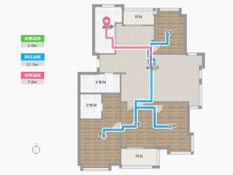 浙江省-杭州市-香溪地-115.74-户型库-动静线