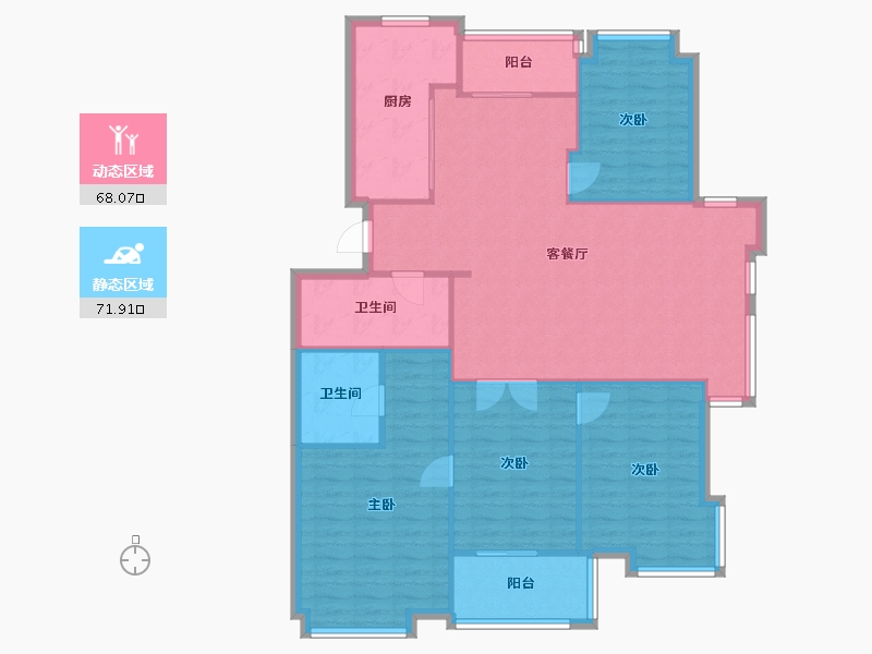 浙江省-杭州市-香溪地-115.74-户型库-动静分区