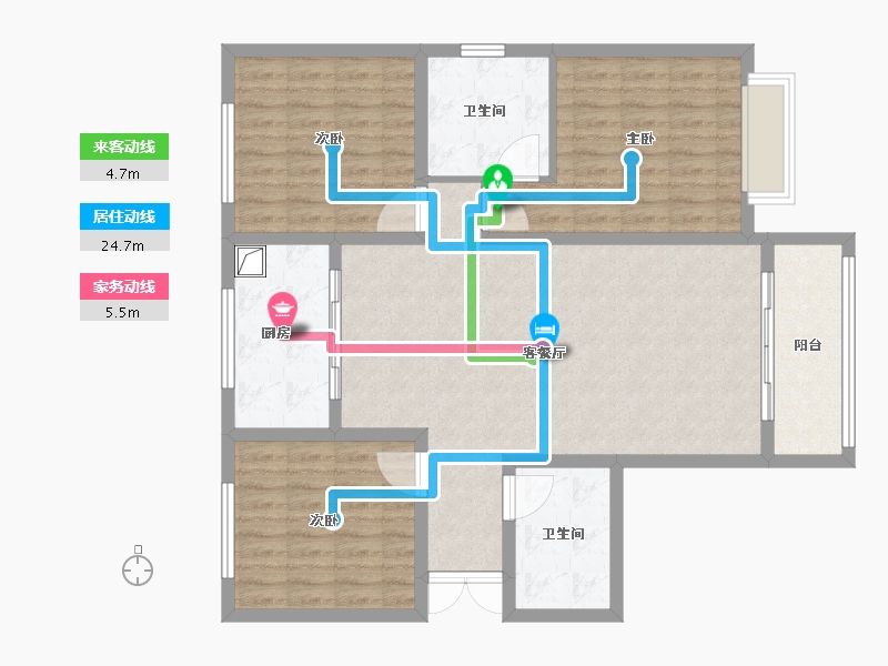 陕西省-咸阳市-亿和景观壹号-107.20-户型库-动静线