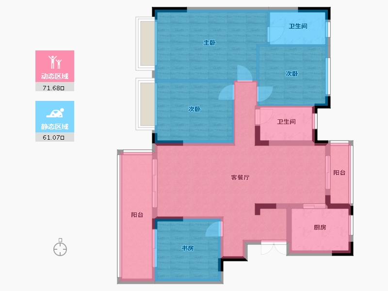 四川省-成都市-华润置地时代天玺-120.00-户型库-动静分区