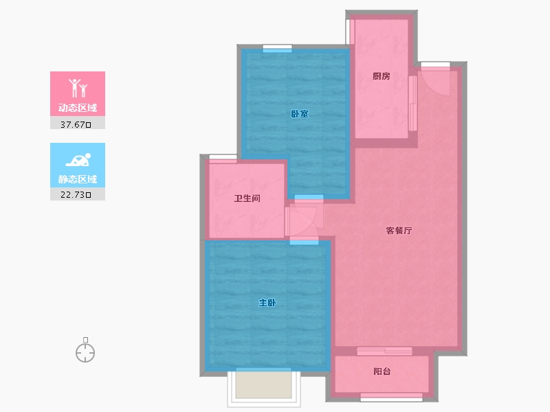 河北省-石家庄市-融创城-62.00-户型库-动静分区