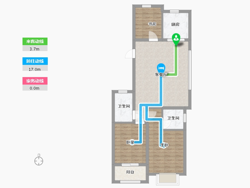 浙江省-杭州市-天瑄城-80.19-户型库-动静线