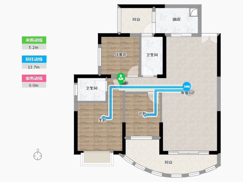 贵州省-六盘水市-山水园居-95.11-户型库-动静线