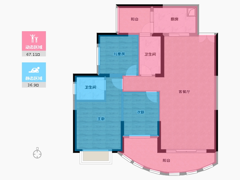 贵州省-六盘水市-山水园居-95.11-户型库-动静分区