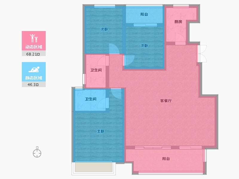 河南省-许昌市-天明雅园-103.59-户型库-动静分区