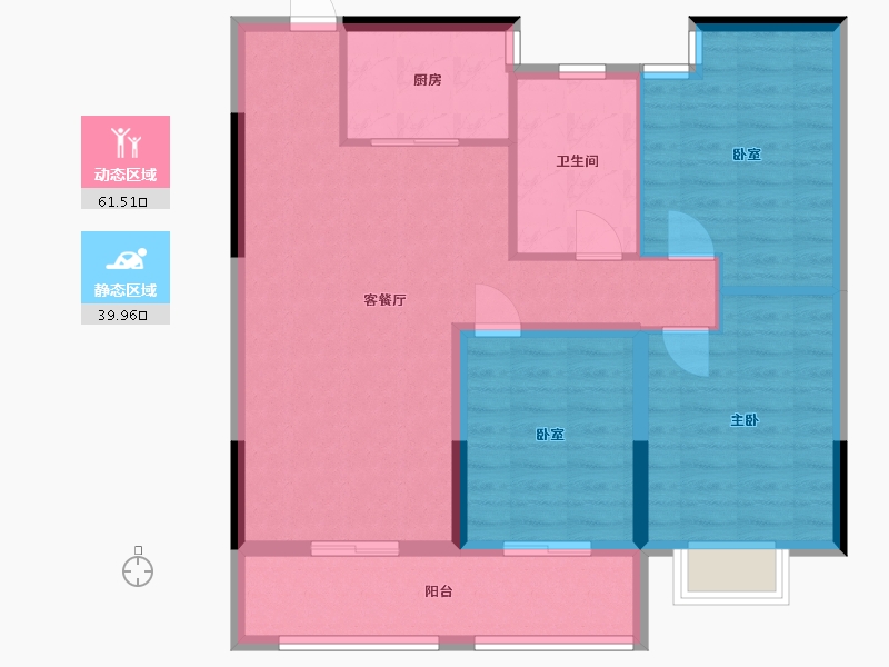 山东省-菏泽市-珠光国宾府-91.95-户型库-动静分区