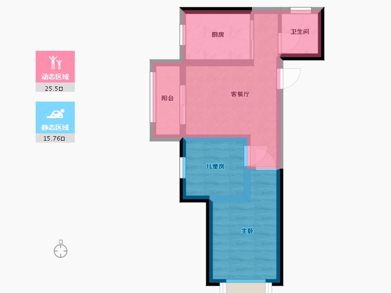 河南省-郑州市-泰宏建业国际城-46.00-户型库-动静分区