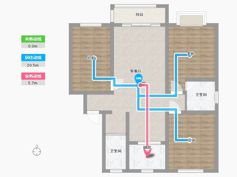 河南省-鹤壁市-浚县农场神农花园-104.80-户型库-动静线