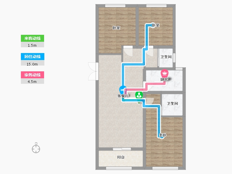 河北省-保定市-晨阳小镇-84.00-户型库-动静线