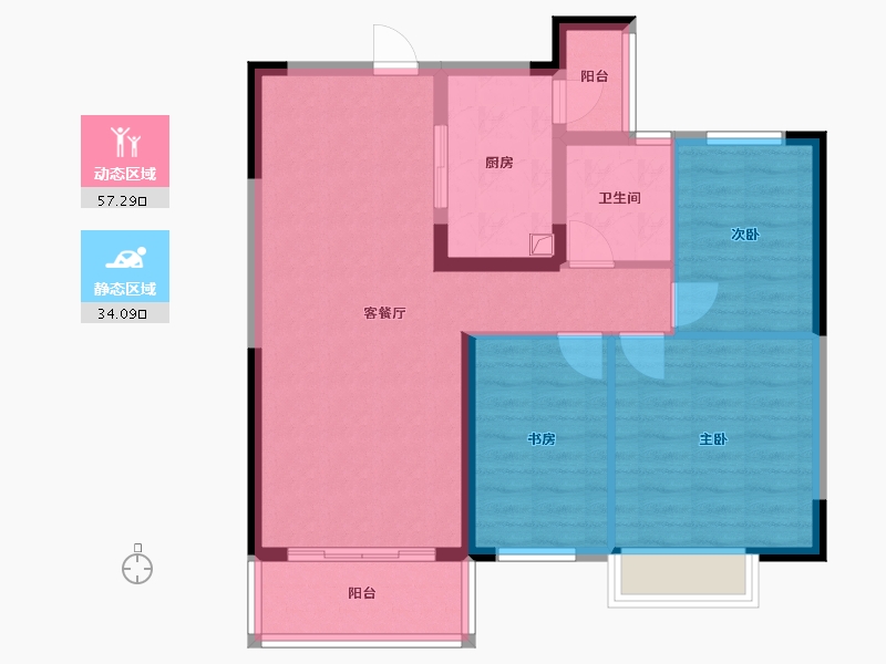 河南省-郑州市-华南城-78.40-户型库-动静分区