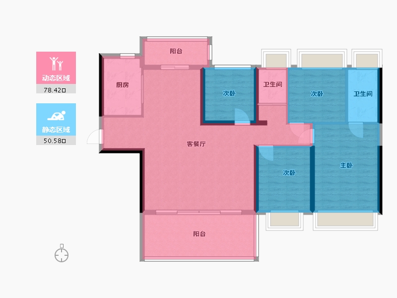 湖南省-邵阳市-邵东碧桂园-140.00-户型库-动静分区