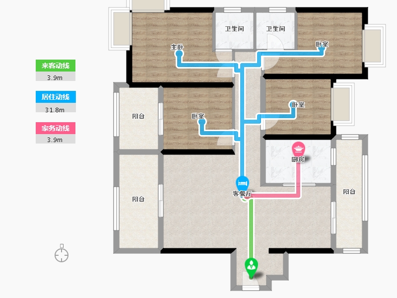 湖南省-长沙市-润和湘江天地-108.00-户型库-动静线