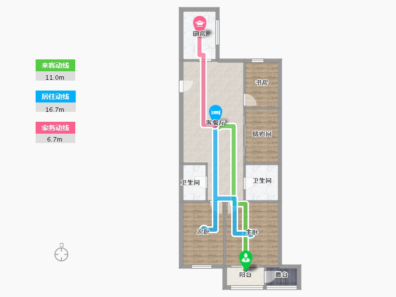 辽宁省-沈阳市-东北大学-117.00-户型库-动静线