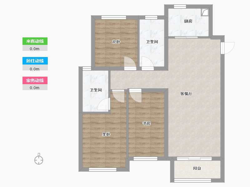 河北省-唐山市-融创唐庭壹号-96.00-户型库-动静线