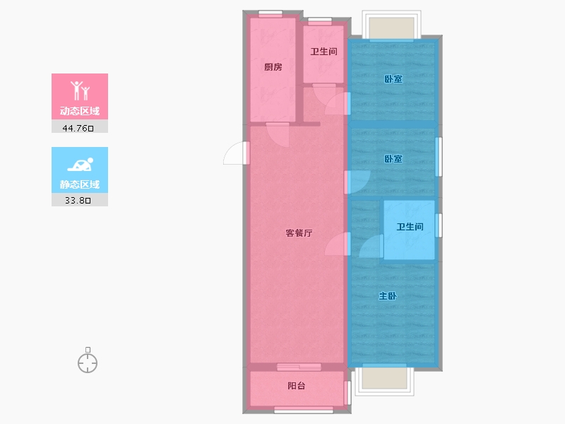 上海-上海市-金地峯汇-88.00-户型库-动静分区