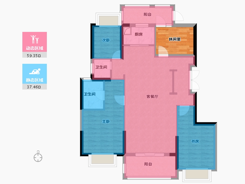 福建省-泉州市-禹洲城市广场-92.80-户型库-动静分区