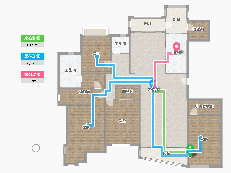 江苏省-常州市-豪庭花园-177.76-户型库-动静线